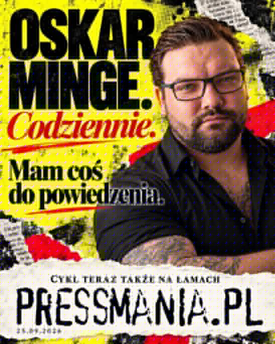 Okładka cyklu Oskar Minge. Codziennie. — początek współpracy z Pressmanią